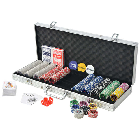 Poker Set With 500 Laser Chips Aluminium