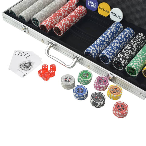 Poker Set With 500 Laser Chips Aluminium