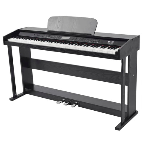 88-Key Digital Piano With Pedals Black Melamine Board