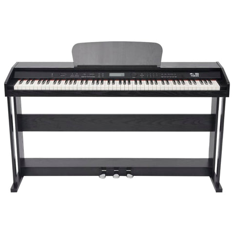 88-Key Digital Piano With Pedals Black Melamine Board