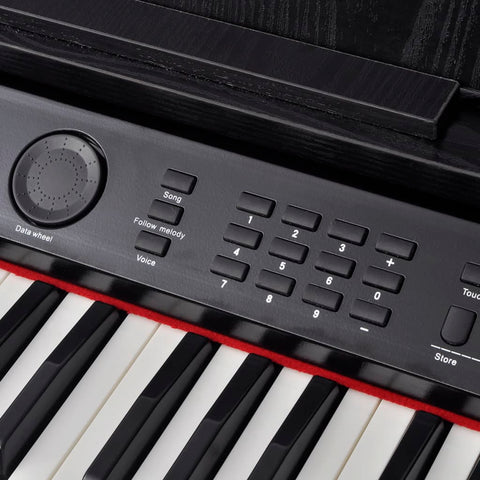 88-Key Digital Piano With Pedals Black Melamine Board