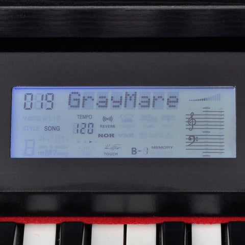 88-Key Digital Piano With Pedals Black Melamine Board