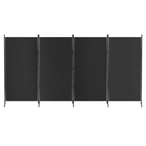 Artiss 4 Panel Room Divider Screen 345x180cm Fabric Black