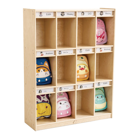 Jooyes 12 Cubbies Bag Locker Storage Cabinet