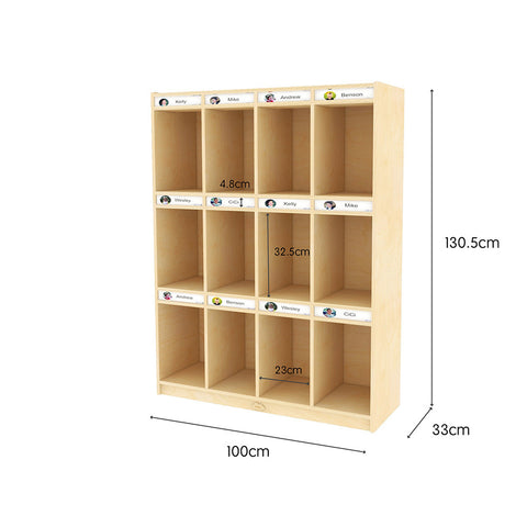 Jooyes 12 Cubbies Bag Locker Storage Cabinet