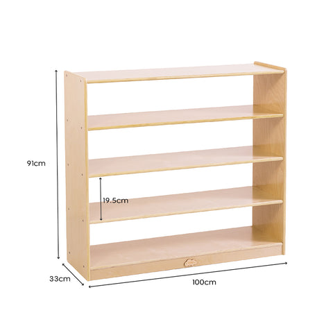 Jooyes 4 Shelf Wooden Storage Cabinet Open Back H91cm