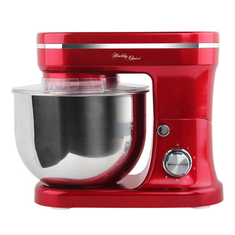 1200W Mix Master 5L Kitchen Stand (Red) w/ Bowl/ Whisk/ Beater