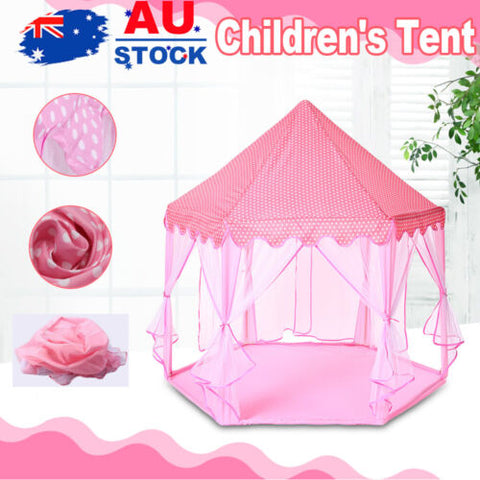 Kids Girls Boys Playhouse Play Tent Pop Up Castle Princess Indoor Outdoor Tent