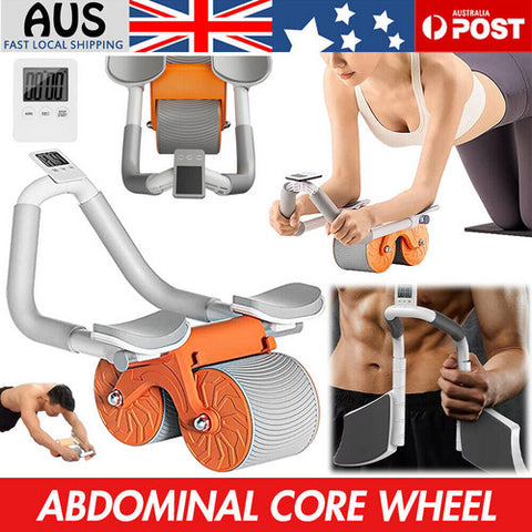 Automatic Rebound Abdominal Wheel Ab Roller Wheels with Elbow Support Roller ABS orange