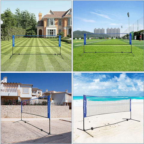 SONGMICS 3m Portable Tennis Badminton Net Blue SYQ300V1