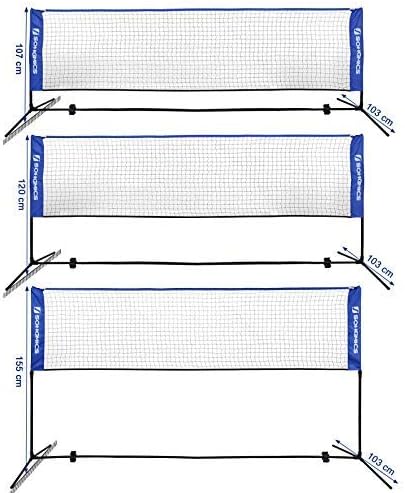 SONGMICS 3m Portable Tennis Badminton Net Blue SYQ300V1