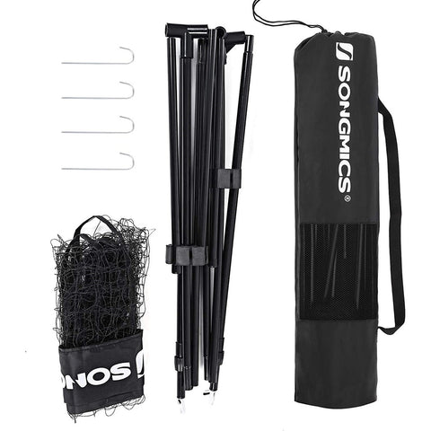 SONGMICS 4m Portable Tennis Badminton Net Black