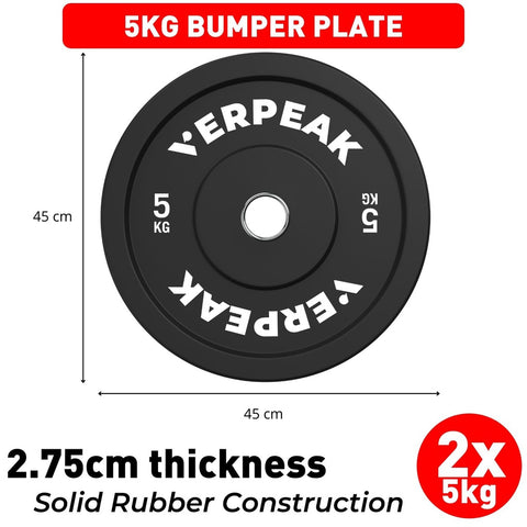 VERPEAK Black Bumper weight plates-Olympic (15kgx1) VP-WP-102-FP / VP-WP-102-LX