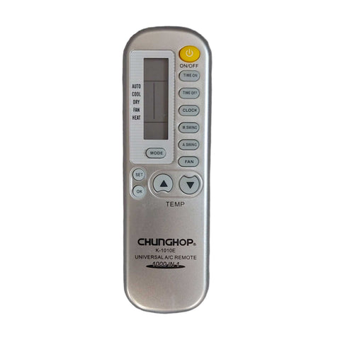 Air Conditioner AC Remote Control Silver - For TADIAIR TADIRAN TAIYA TCL TEAC