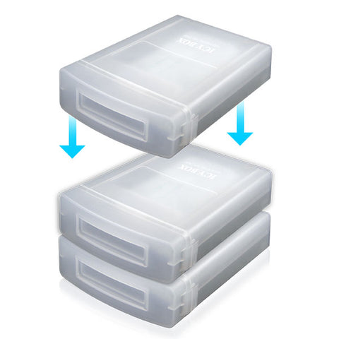 External 3.5" IDE SATA HDD Anti-Static hdd storage Box (Clear)