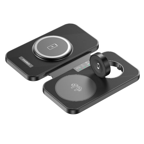 CHOETECH T616-F-BK 3in1 Magnetic Foldable Wireless Charger Black