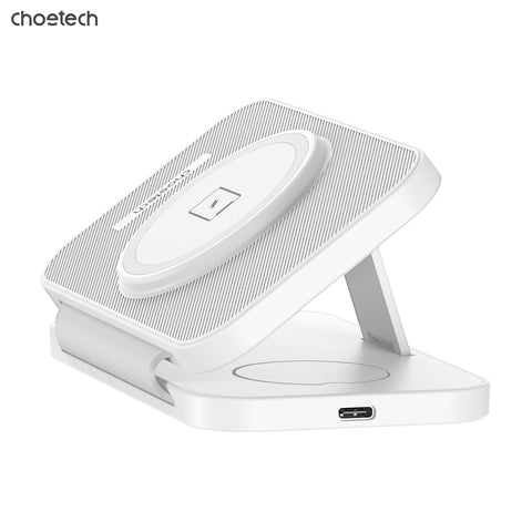 CHOETECH T616-F-WH 3in1 Magnetic Foldable Wireless Charger White