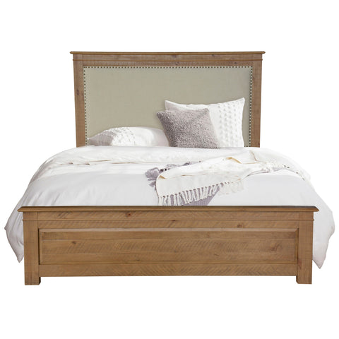 Jade 5pc King Bed Suite Bedside Dresser Bedroom Furniture Package - Natural