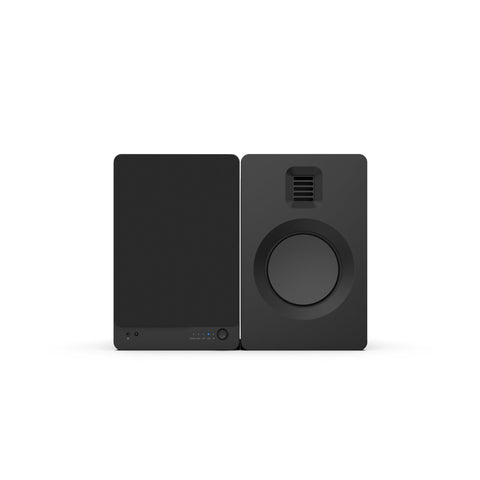 Kanto TUK 260W Powered Bookshelf Speakers with Headphone Out, USB Input, Dedicated Phono Pre-amp, Bluetooth - Pair, Matte Black with SP26PL Black Stand Bundle