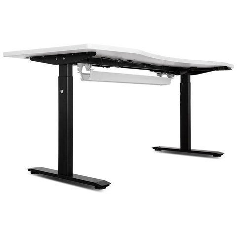 WalkingPad C2 Treadmill + ErgoDesk Automatic Standing Desk 1500mm in White/Black + Cable Management Tray