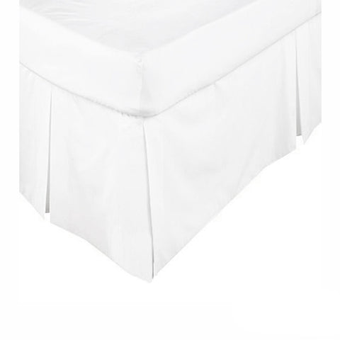 KINGDOM Box Pleated Valance White - KING