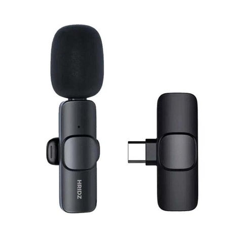 Hridz K9 Wireless Rechargeable 1 in 1 Type-C Microphone For Podcast Recording Interview