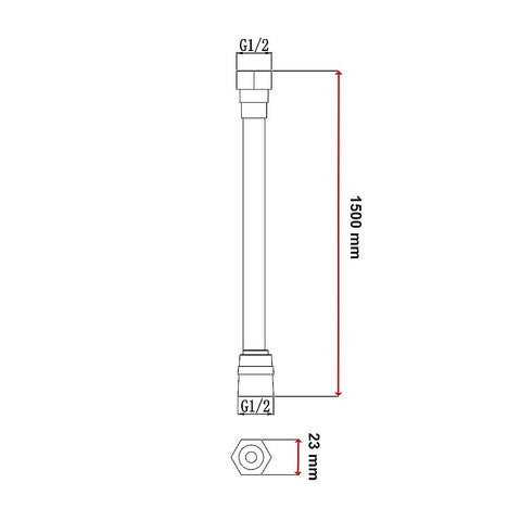 Replacement Heavy Duty 1500mm Shower Bath Hose