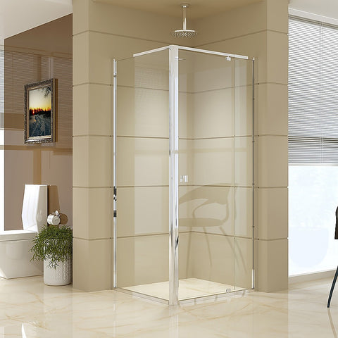 Semi Frameless Shower Screen (82~90)x 195cm & (77~80)x 195cm Side AS/NZS Glass