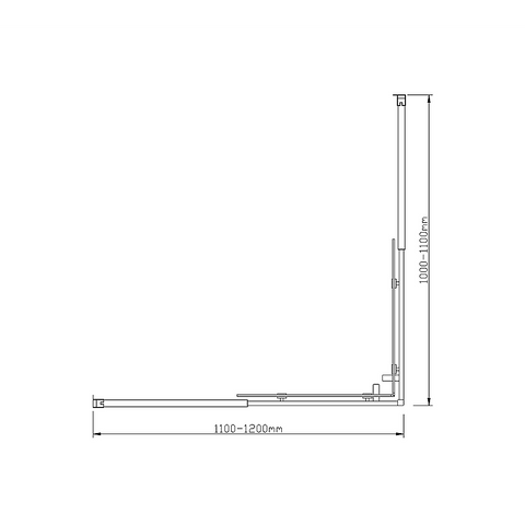 Adjustable 1200x1100mm Double Sliding Door Glass Shower Screen in Chrome