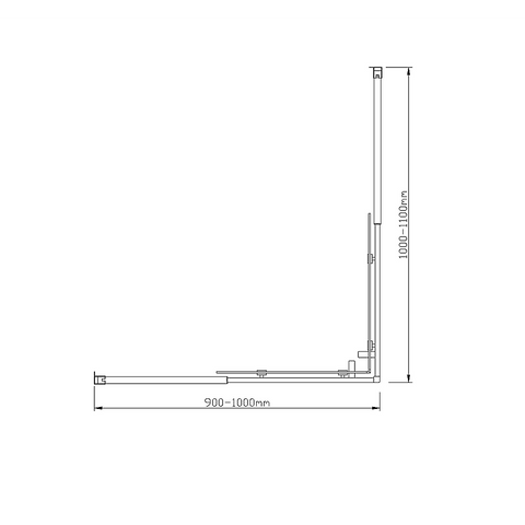 Adjustable 1000x1100mm Double Sliding Door Glass Shower Screen in Chrome