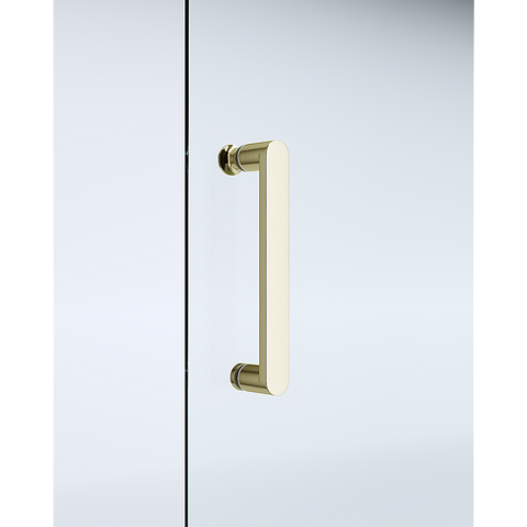 Adjustable 1000x1000mm Double Sliding Door Glass Shower Screen in Gold