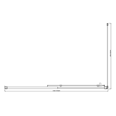 Adjustable 1500x920mm Single Door Corner Sliding Glass Shower Screen in Chrome