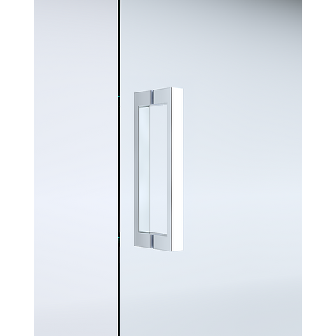 Adjustable 1400x800mm Single Door Corner Sliding Glass Shower Screen in Chrome