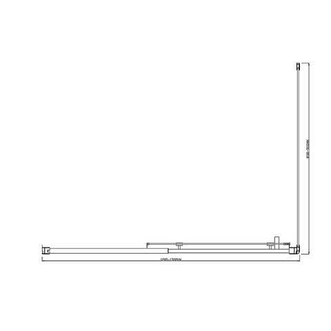 Adjustable 1300x920mm Single Door Corner Sliding Glass Shower Screen in Chrome