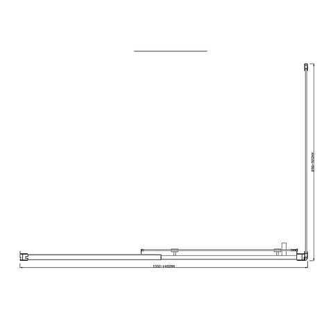 Adjustable 1400x920mm Single Door Corner Sliding Glass Shower Screen in Chrome