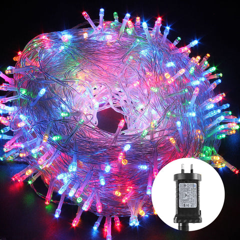 100 Low Voltage LED Fairy Lights 8 Function Memory Hold Christmas Decoration Multicolor