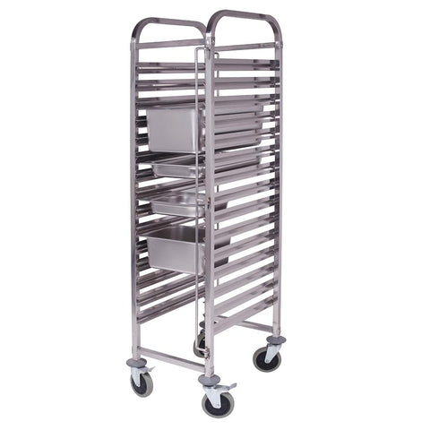 Gastronorm Trolley 15 Tier Stainless Steel Trolley Suits GN 1/1 Pans