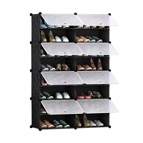 8 Tier 2 Column Shoe Rack Organizer