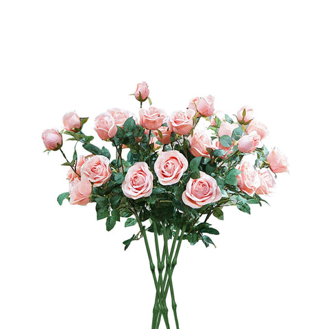 8 Bunch Artificial Rose 5 Heads Light Pink