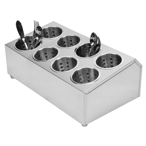 18/10 Stainless Steel Commercial Cutlery Holder with 8 Holes