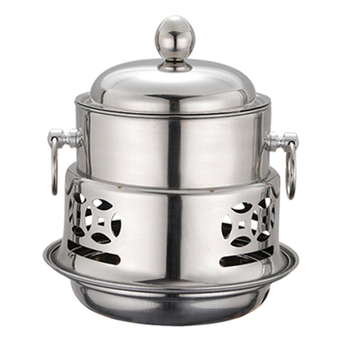 Stainless Steel Single Hot Pot with Lid