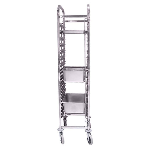 Gastronorm Trolley 15 Tier Stainless Steel Trolley Suits GN 1/1 Pans