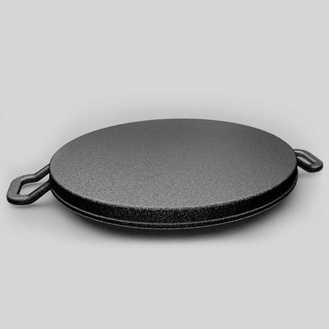 30cm Ribbed Cast Iron Frying Pan Sizzle Platter