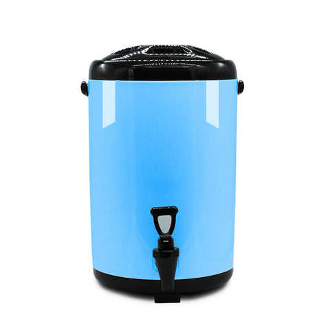 16L Stainless Steel Milk Tea Barrel with Faucet Blue