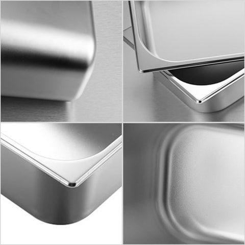 Gastronorm GN Pan Full Size 1/3 GN Pan 15cm Deep Stainless Steel Tray With Lid