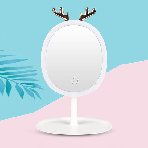 White Antler LED Light Makeup Mirror