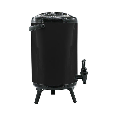 18L Stainless Steel Milk Tea Barrel with Faucet Black