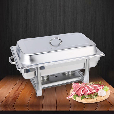 Stainless Steel Chafing Food Warmer Triple Tray