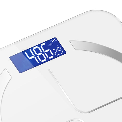 180kg Glass Digital Fitness Electronic Scales White