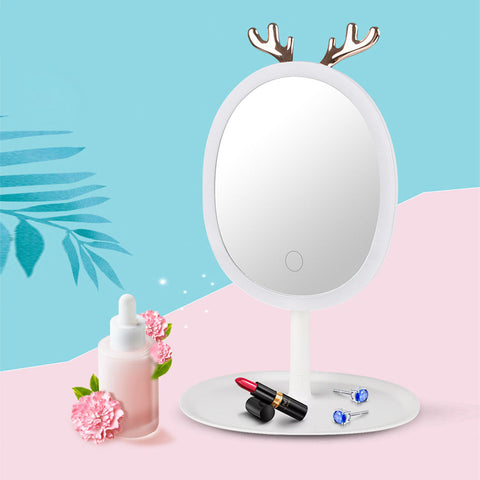 White Antler LED Light Makeup Mirror